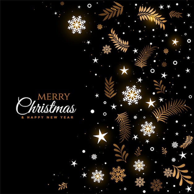 Black and golden merry christmas decorative 