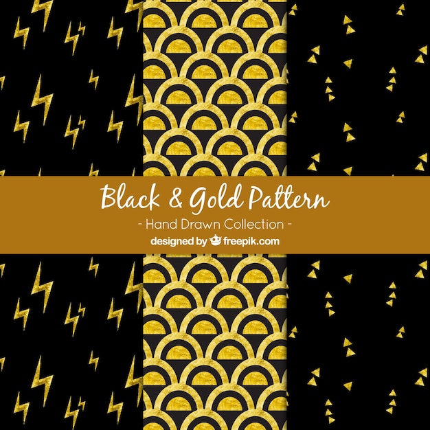 Black and golden patterns