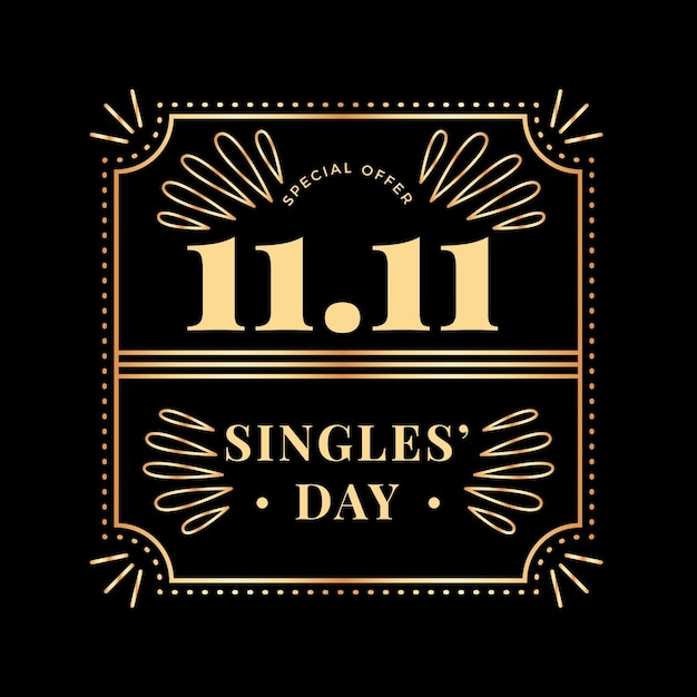 Black and golden singles day