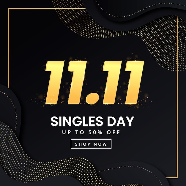 Black and golden singles day