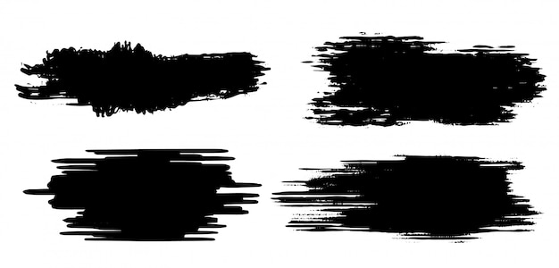 Black grunge brush stroke template