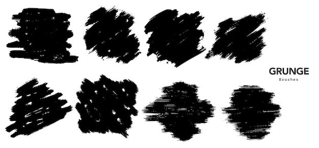 Black grunge brush stroke template