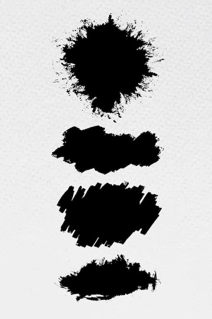 Black grunge marker banner vector scribble collection