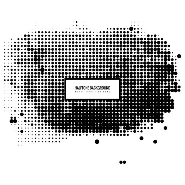 Free vector black halftone background