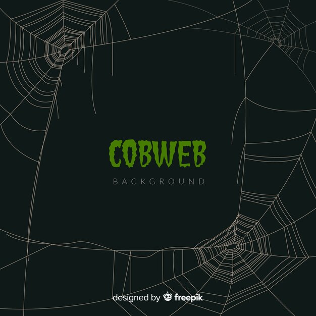 Black halloween cobweb background