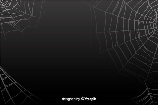 Free vector black halloween cobweb background