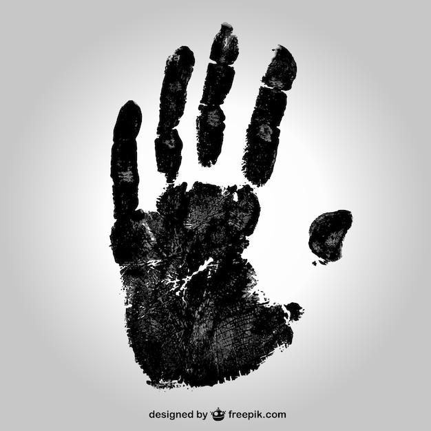 Free vector black handprint