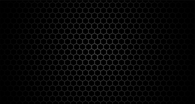 Free vector black hexagonal grid line pattern for bold and industrial wallpaper