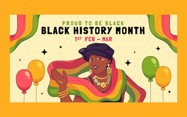 Black history month social media post template