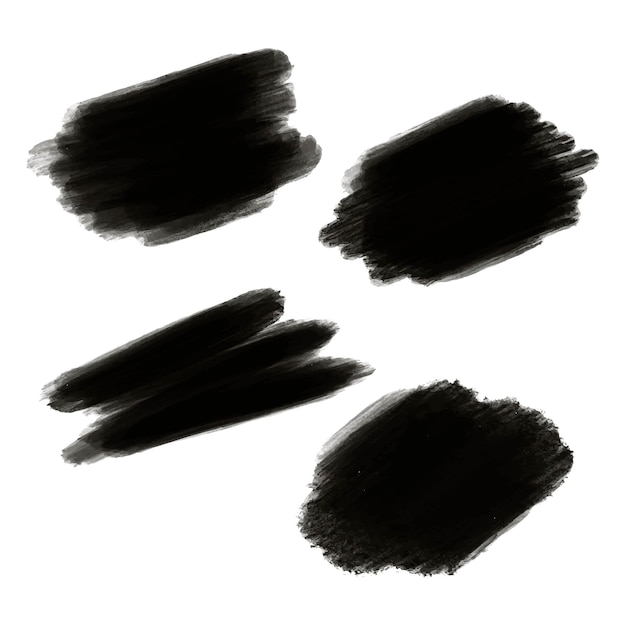 Black Ink brush stroke set design