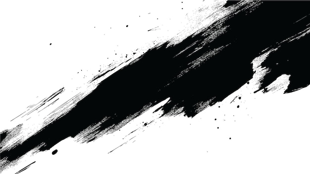 Free vector black ink paint on a white background