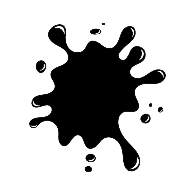 Free Vector black ink splat