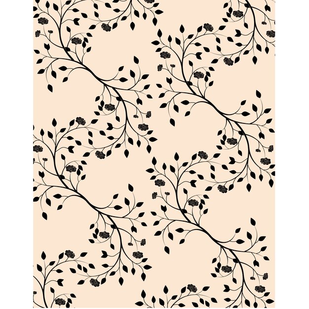 Black leaves pattern background