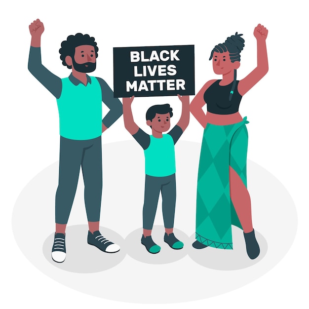 Free Vector black lives matter concept illustration