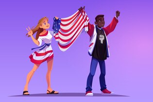 American flag illustrations