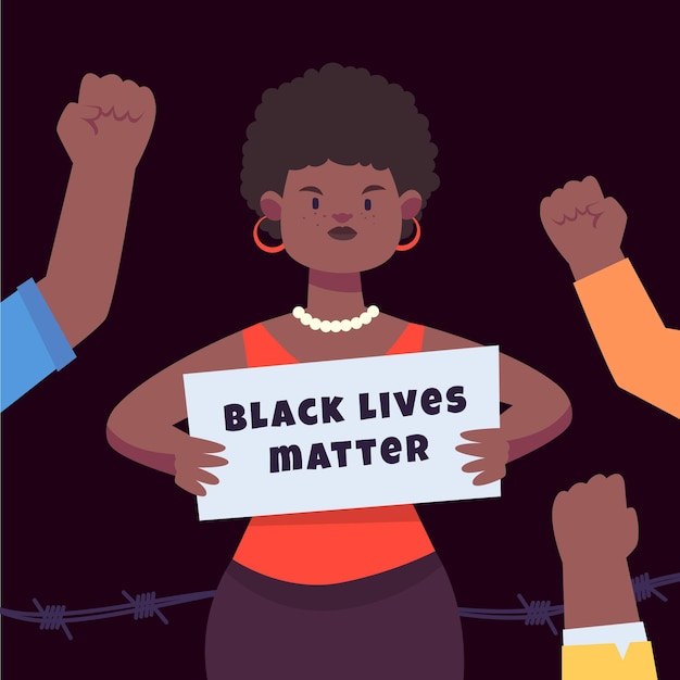 Free Vector black lives matter concept