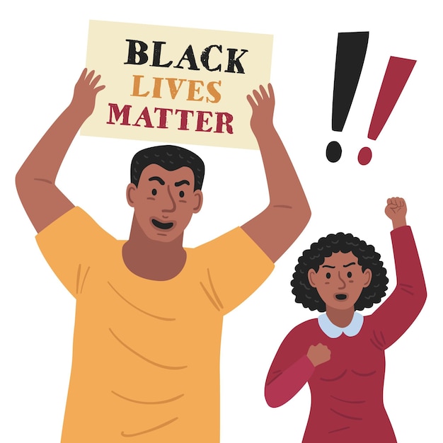 Free Vector black lives matter concept