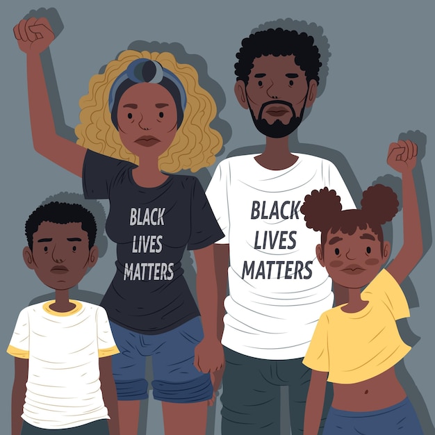 Free Vector black lives matter concept