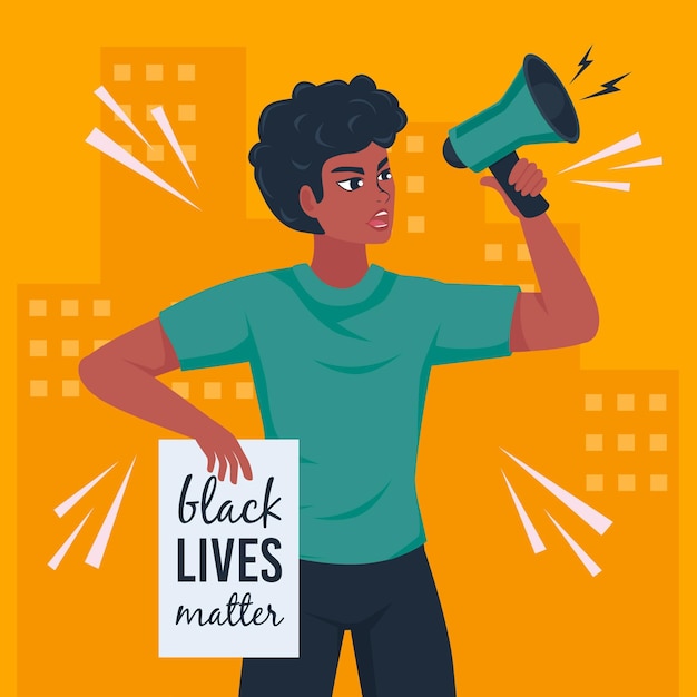 Free Vector black lives matter concept