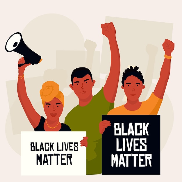 Free Vector black lives matter concept