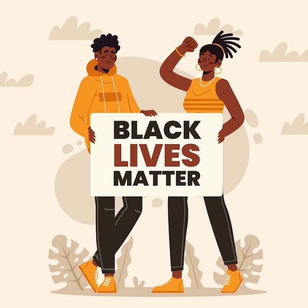 Free Vector black lives matter concept