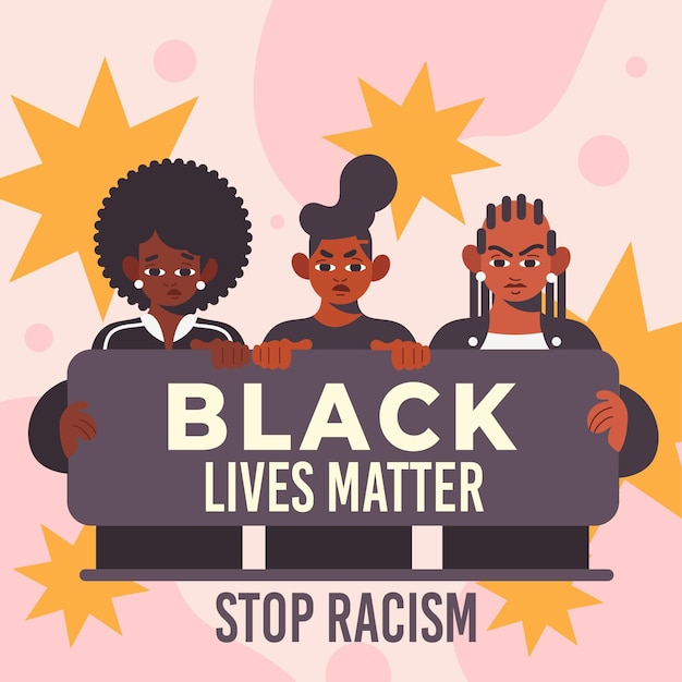 Free Vector black lives matter concept