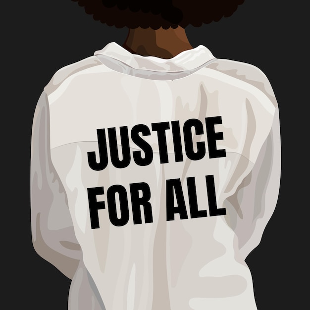 Free Vector black lives matter. justice for all social template vector