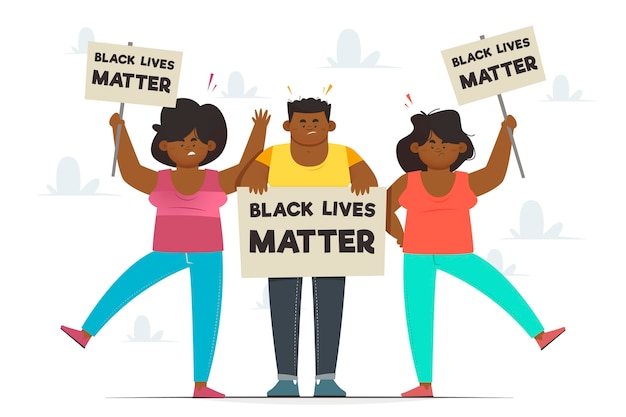 Free Vector black lives matter protest