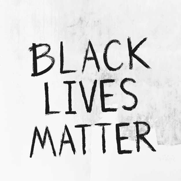 Free Vector black lives matter on a white grunge background vector