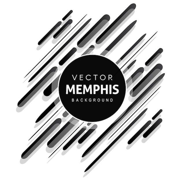 Black Memphis Vector Background