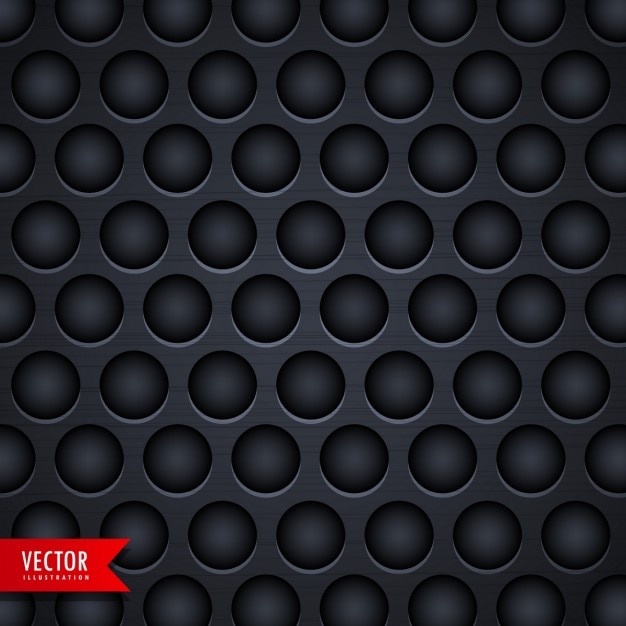 Free Vector black metallic texture with holes