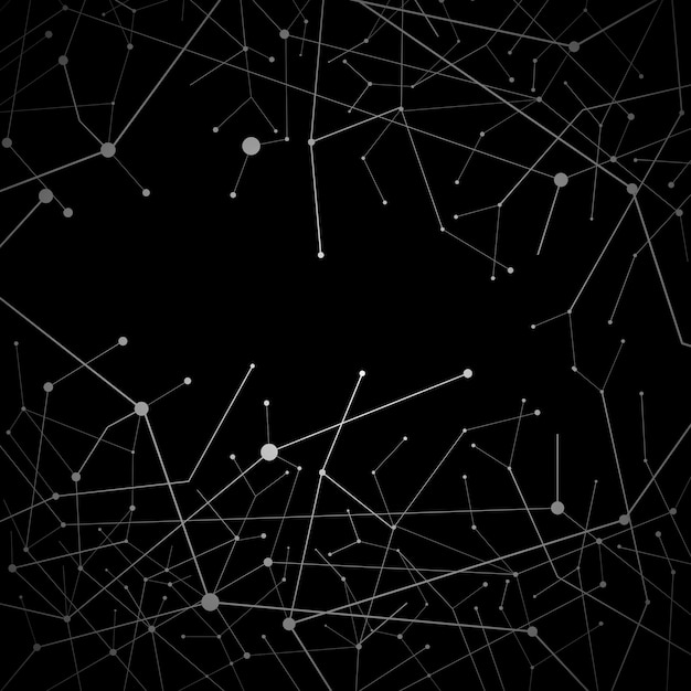 Free Vector black neural network illustration