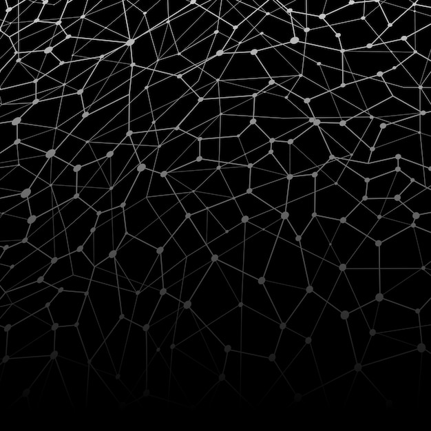 Free vector black neural network illustration