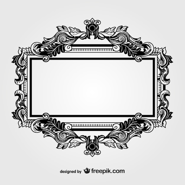 Free Vector black ornamental frame