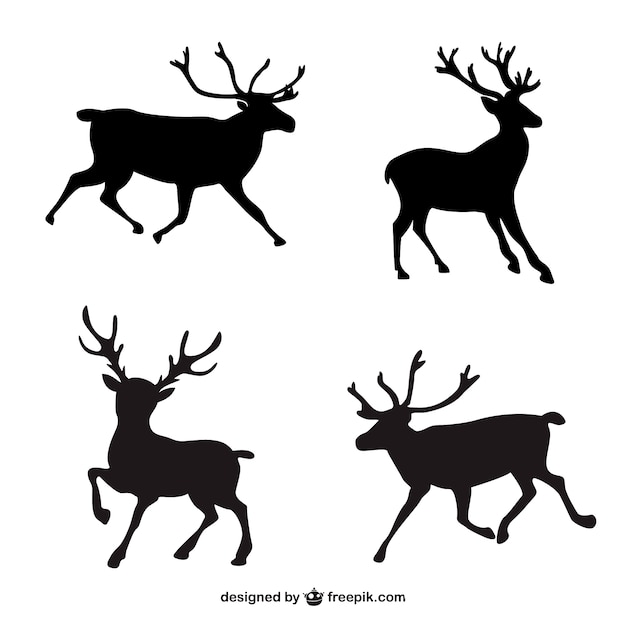 Black reindeer silhouettes