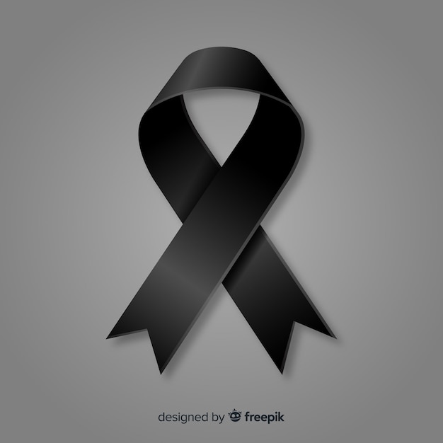 Black ribbon background