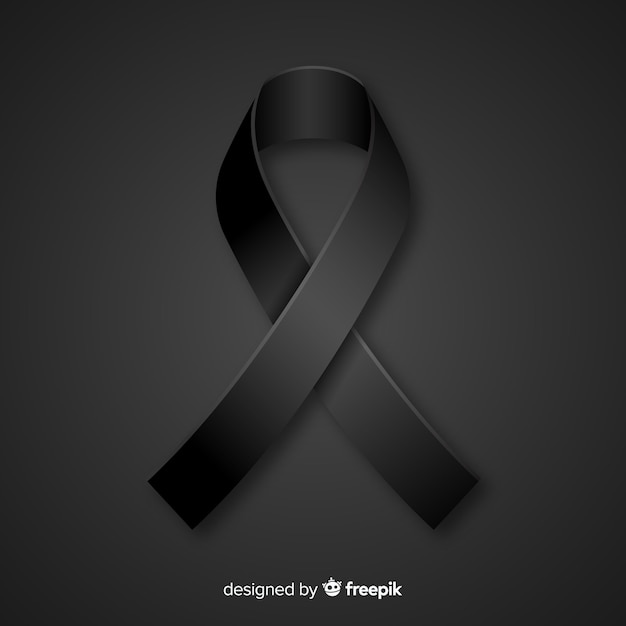 Black ribbon background