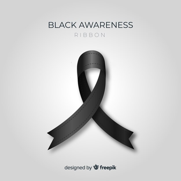 Black ribbon background