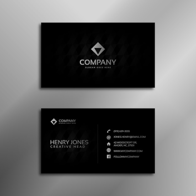 Free Vector black and silver business card