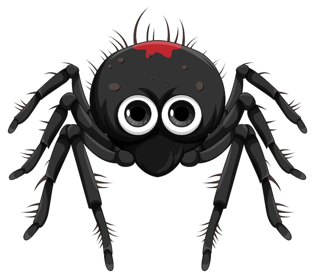 Free Vector black spider cartoon isolated