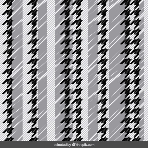 Free Vector black striped pattern with houndstooth