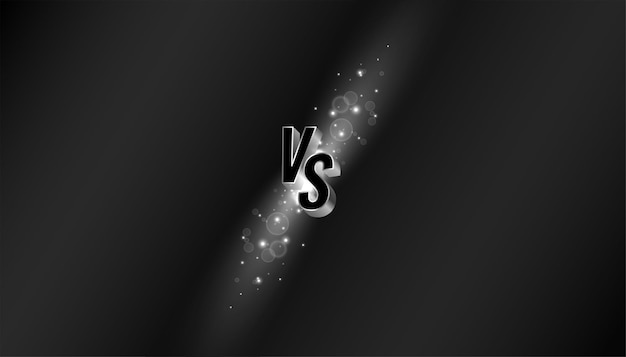 Black versus vs comparison screen background