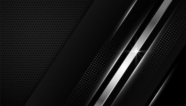 Free vector black wallpaper with silver geometric lines