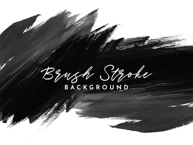 Black Watercolor brush stroke design background