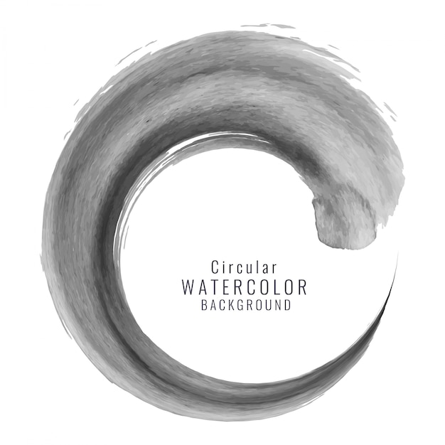 Free Vector black watercolor circular background