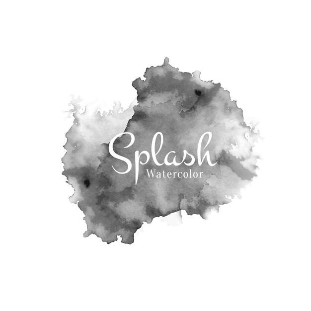 Black watercolor splash design background