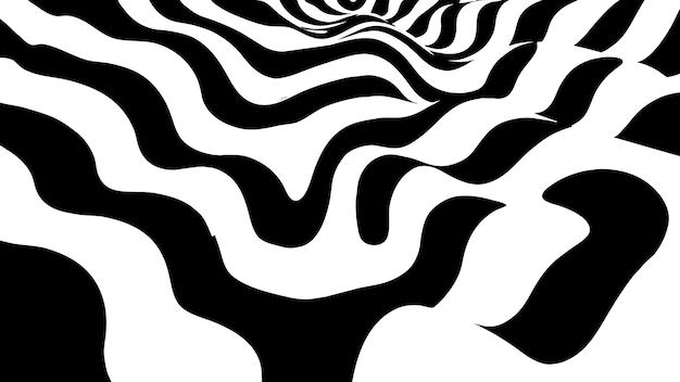 Free Vector black wavy abstract pattern