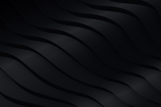 Free Vector black wavy shapes background