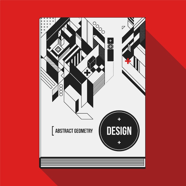 Free Vector black and white abstract cover