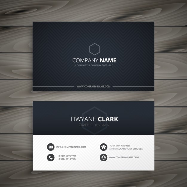 Free Vector black and white business card